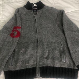 Triple Five Soul Gray and Black Sweater vintage Men’s Large- EUC